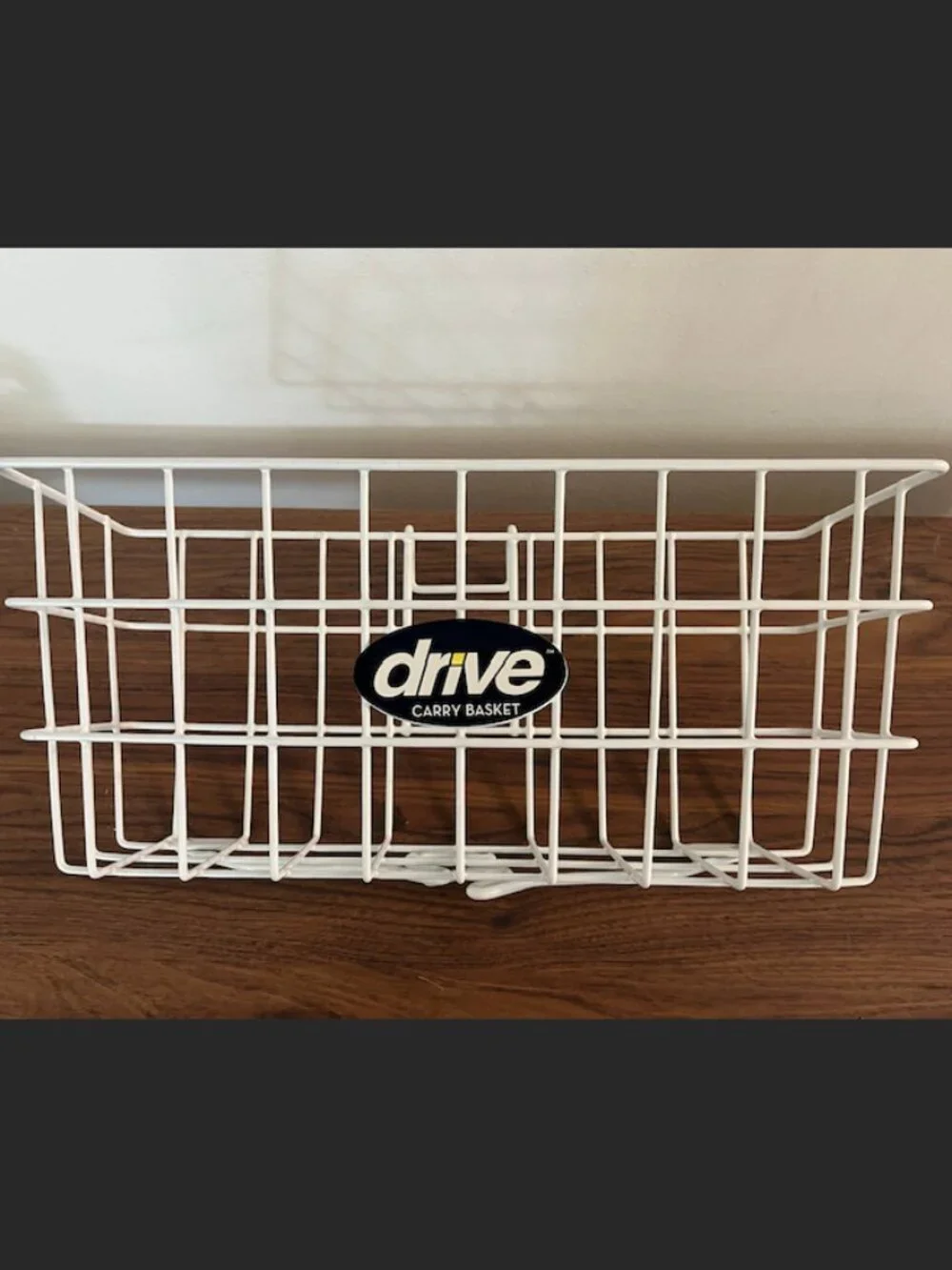 Drive Medical Walker Wheelchair Carry Basket White Metal Frame 16